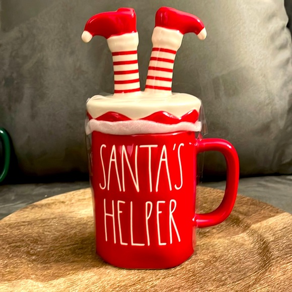 Rae Dunn - SANTAS HELPER - topper mug - Picture 1 of 5
